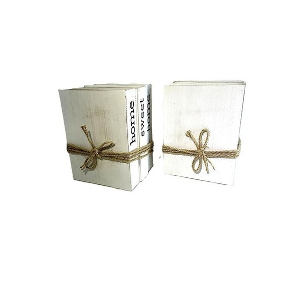 Farmhouse Decorative Faux Book Stack Set | Home Sweet Home & Faith Hope Love - Picture 2 of 4